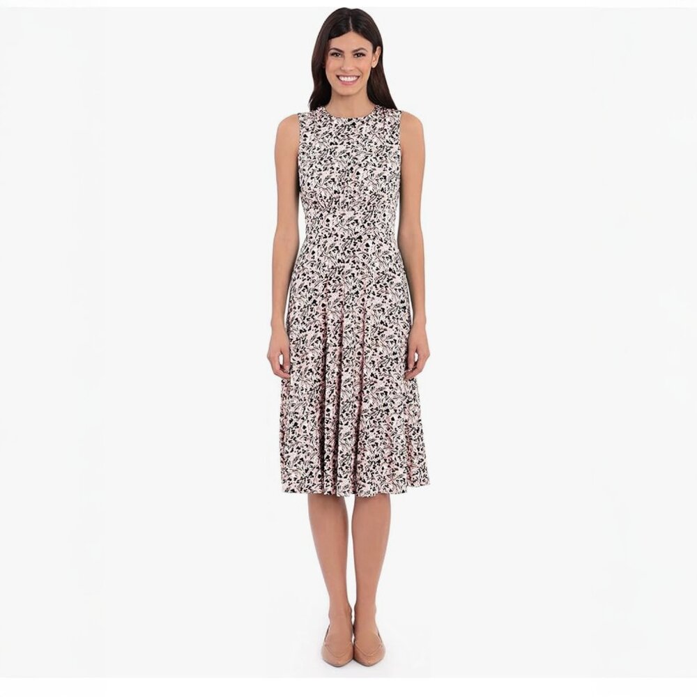 London Times Sleeveless Fit and Flare Dress NWT